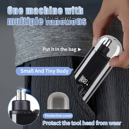 FEIYBA Electric Nose Hair Trimmer for Men & Women - USB Rechargeable, Intelligent Battery Display