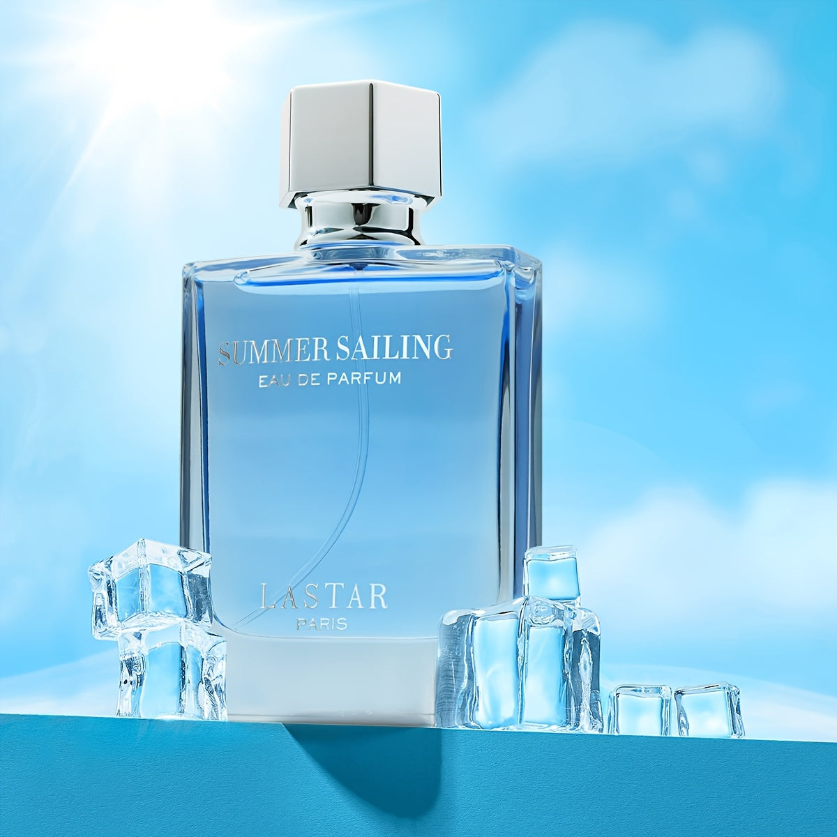 LASTAR Summer Sailing Eau de Parfum - Aquatic Floral Scent with Citrus, Sea Water & Cedarwood, Long-Lasting Fresh Perfume for Women & Men, Travel & Commute, Gift Box Packaging, Commute Fragrance, Sleek Bottle Design, Durable