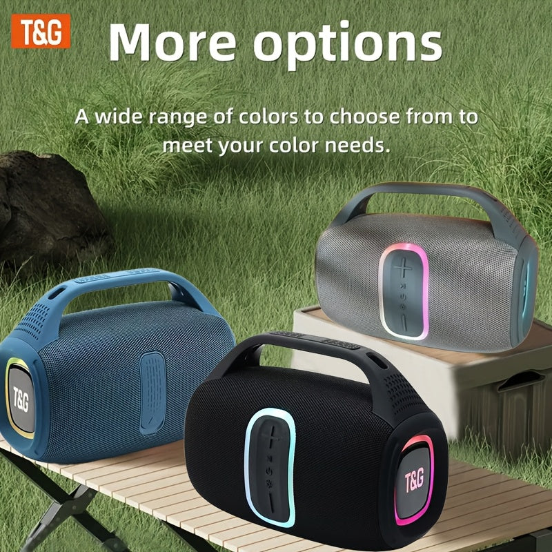 T&G Portable Wireless Wireless Speaker - 24W HD Stereo Sound, IPX4 High Quality & Dustproof, Long-Lasting 3600mAh Battery, Dual Speakers, Compatible with Phone/ Tablet/TV/PC, USB-C Portable Charger - for Home, Travel, Party,