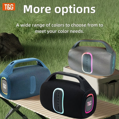 T&G Portable Wireless Wireless Speaker - 24W HD Stereo Sound, IPX4 High Quality & Dustproof, Long-Lasting 3600mAh Battery, Dual Speakers, Compatible with Phone/ Tablet/TV/PC, USB-C Portable Charger - for Home, Travel, Party,