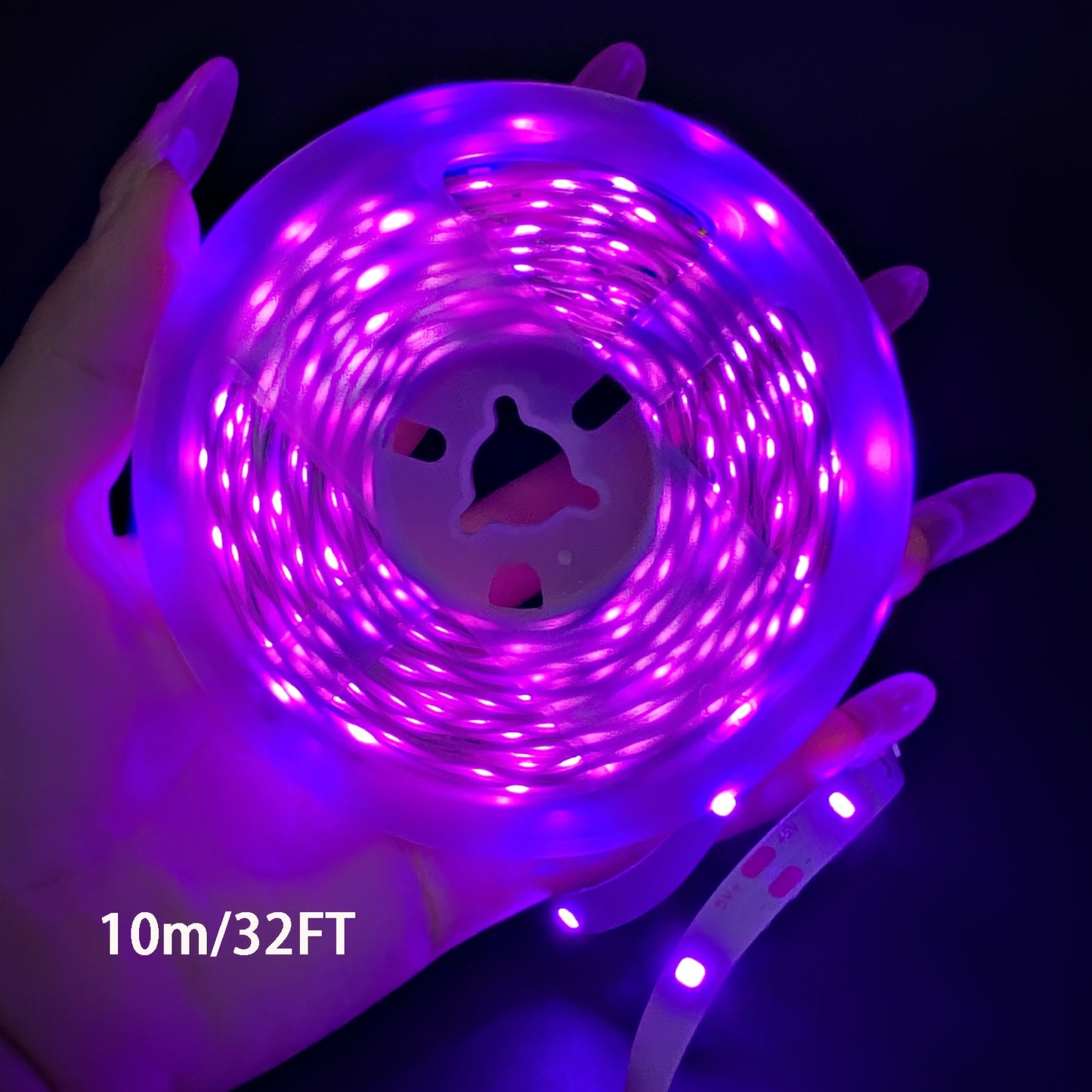 HBOWMDJIA USB-Powered Flexible LED Strip Light, Push Button Control