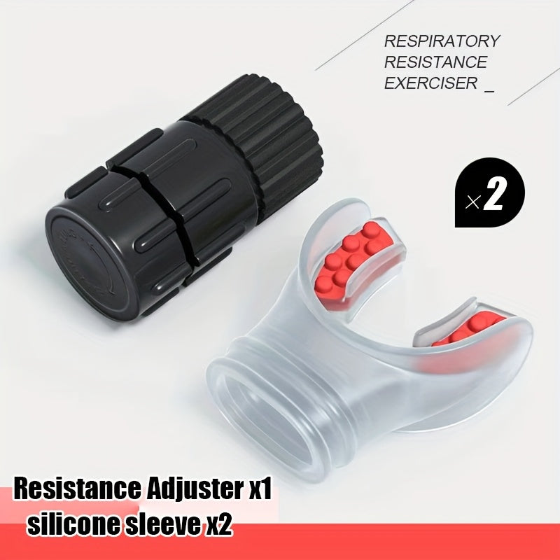 Universal Diaphragmatic Breathing Trainer, Silicone Respiratory Muscle Training Device for Improved Lung Capacity and Breathing Health, Uncharged, No Battery Required
