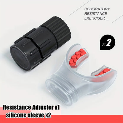 Universal Diaphragmatic Breathing Trainer, Silicone Respiratory Muscle Training Device for Improved Lung Capacity and Breathing Health, Uncharged, No Battery Required