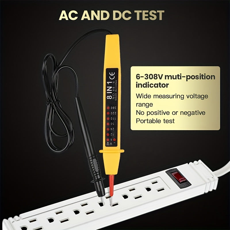 1pc 20.32 Cm 1 6-380V Voltage Tester Pen LCD Digital AC/DC Voltage Detectors Polarity Current Tester Voltage Tool