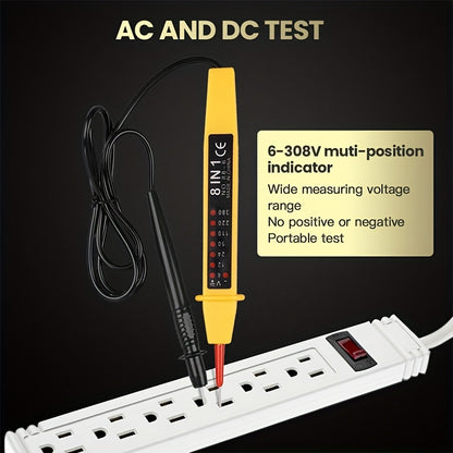 1pc 20.32 Cm 1 6-380V Voltage Tester Pen LCD Digital AC/DC Voltage Detectors Polarity Current Tester Voltage Tool