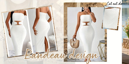 Women'S Sexy Elegant Evening Dress - Strapless Formal party gown, Bodycon Mermaid silhouette, Elegant long Formal event & Party Outfit for Women, Special Occasion, Fitted Silhouette, Stylish Detailing, Glamorous Gown, Fashion