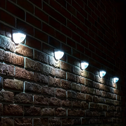 Staaricc 2/4/6pcs Solar fence lights, solar deck lights, solar wall lights, solar wall-mounted lights, outdoor fence deck garden garage ladder lighting