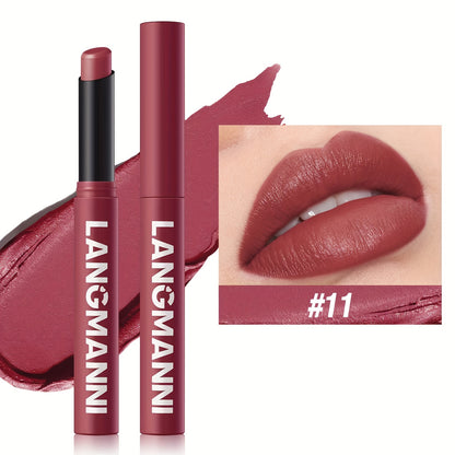 Single Pack of Matte Lipstick in 12 Colors with Lasting Moisture