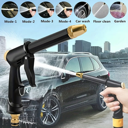 1pc Heavy-Duty High-Pressure Car Wash Spray Gun - Durable Plastic, Copper Nozzle, Multi-Function Garden Hose Nozzle for Powerful Cleaning & Watering - Ideal for Car Washing, Gardening & Outdoor Use - Perfect Gift for Car Enth