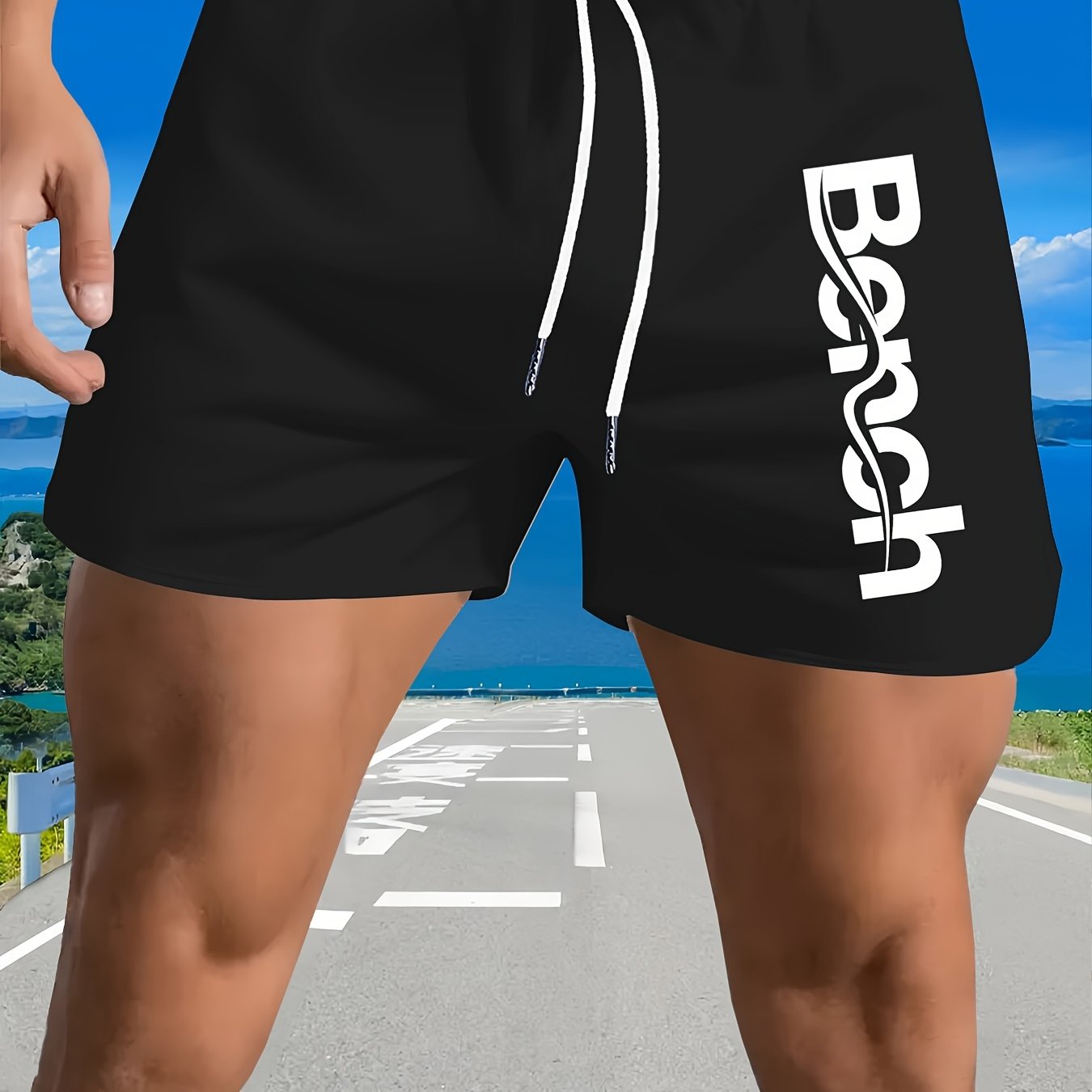 Men'S Quick-Dry Swim Trunks with Drawstring Waist - Vibrant Pink Geometric Pattern Beach Shorts, Breathable Regular Fit Casual Swimwear for Summer, Bathing Suits, Quickdrying Fabric