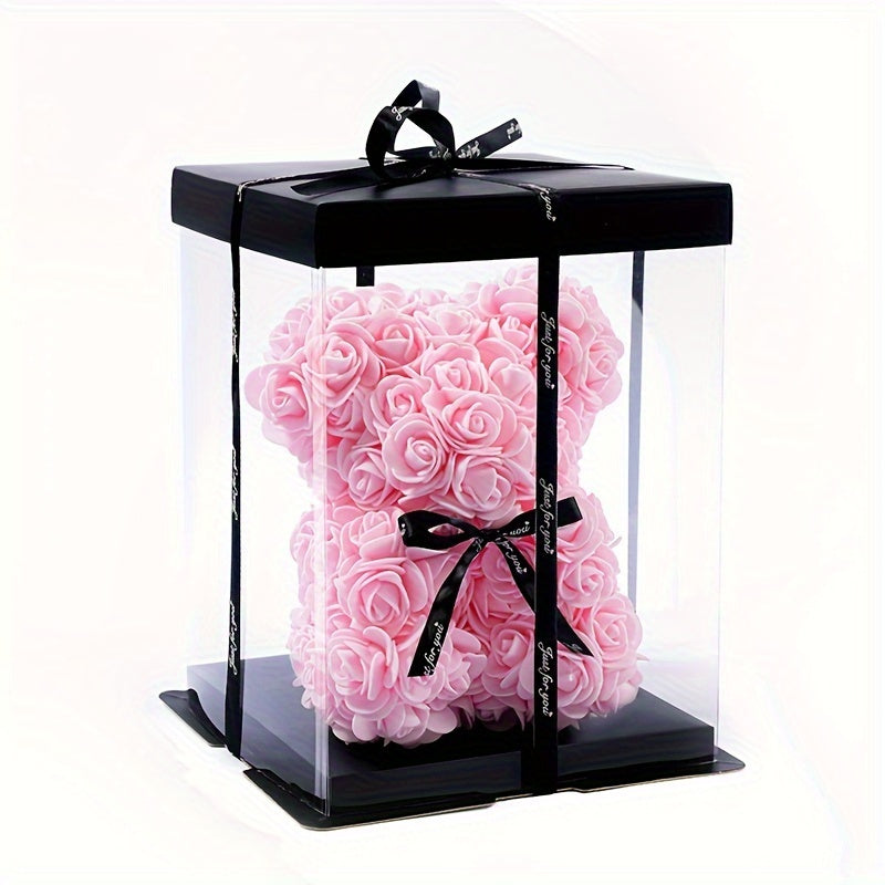 One Piece of a 20Cm Artificial Foam Rose Bear, a Romantic And Creative Gift Suitable for Valentine'S Day, Mother'S Day, Anniversaries, Weddings, Birthdays, And Christmas, Packaged in a Box.