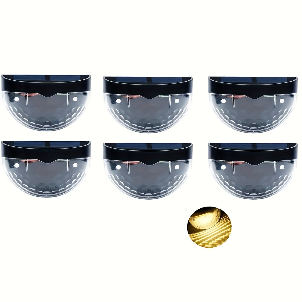 Staaricc 2/4/6pcs Solar fence lights, solar deck lights, solar wall lights, solar wall-mounted lights, outdoor fence deck garden garage ladder lighting