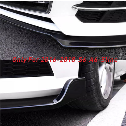 Gloss Black Front Lip Splitter for AUDI A6-S-Line/S6/C7-Facelift 2016-2018
