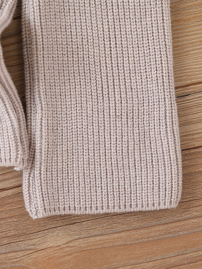 Girls' Spring/Autumn New Fashionable Long-Sleeve Knit Cardigan and Pants Two-Piece Set, Perfect for Outdoor