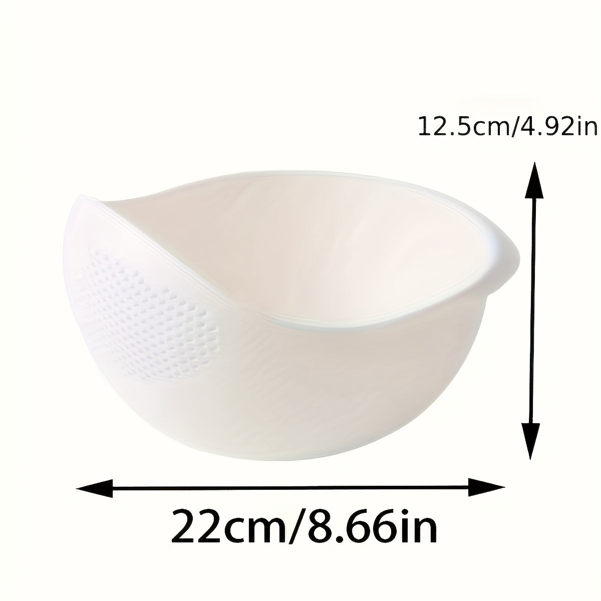 1pc Heavy-Duty Colander Basket - Large Capacity Kitchen Strainer with Non-Slip Base, Rapid Draining for Washing Rice, Vegetables, Fruits, Eggs - Easy-Grip Handle & Safe Edges - Dishwasher Safe - Ideal for Home & Professional