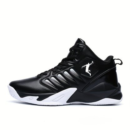 Men'S Trendy Casual Training Sneakers - Lightweight, Shock-Absorbing Running Shoes with Soft Rubber Sole, Breathable Fabric Lining, and Durable Synthetic Upper in White & Black, Lace-Up Design, Athletic Footwear | Modern Snea