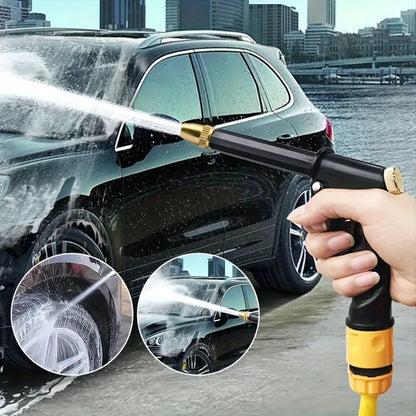 1pc Heavy-Duty High-Pressure Car Wash Spray Gun - Durable Plastic, Copper Nozzle, Multi-Function Garden Hose Nozzle for Powerful Cleaning & Watering - Ideal for Car Washing, Gardening & Outdoor Use - Perfect Gift for Car Enth