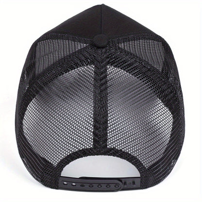 2025 New 'S Outdoor Sports Baseball Cap - Flat Top, Cool Bill Hip Hop Style, Polyester 100., Knit Fabric, Black with LA Logo, Cool Bill Style, Perfect for The Trendy Look of Hip Hop, Hip Hop Accessories
