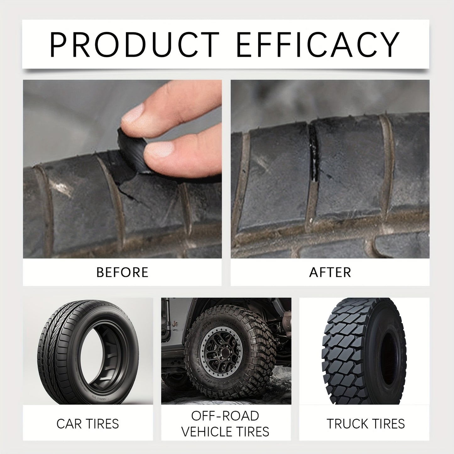 1pc-High quality tire repair glue, special strong patching glue, tire filler, to repair small holes, scratches, cracks in car tires, universal for tires of small cars, motorcycles, bicycles, powerful adhesion, waterproof and