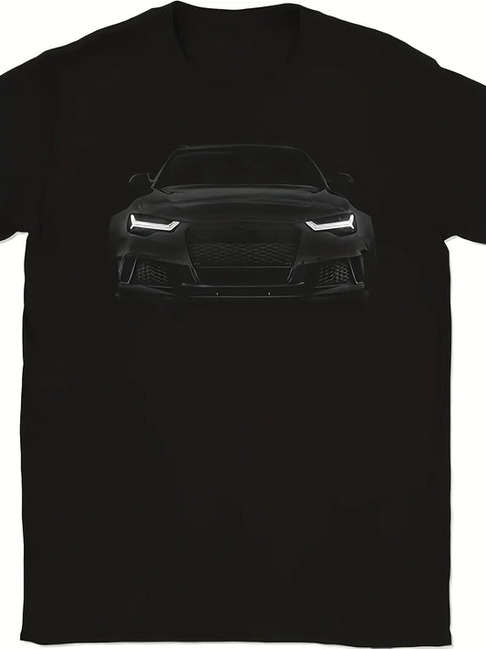 Men's & Women's 100% Cotton Car Graphic Print T-Shirt - Soft Breathable Round Neck Short Sleeve Tee for Summer, Outdoor Sports & Casual Wear - Machine Washable Unisex Top Gift Idea, Stylish Casual Wear, Comfortable Fit Shirt
