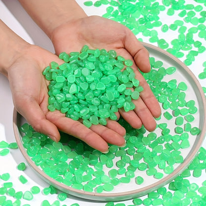 100pcs Glow-in-the-Dark Resin Mini Pebbles - Blue & Green Glowing Stones for DIY Crafts, Garden Pathways, Aquarium Decor, and Festive Outdoor Displays, Garden Decorations, Aquarium Ornaments, Festive Display Stones, Durable D