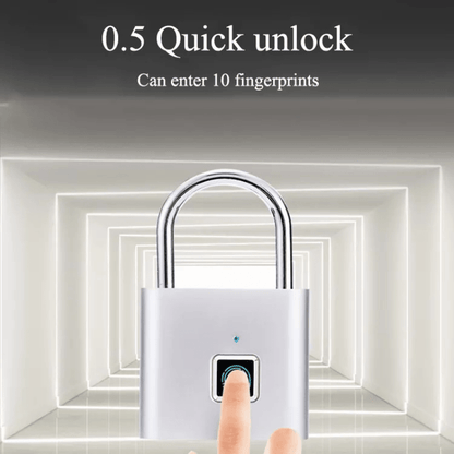 Mini Smart Fingerprint Padlock Waterproof Security Antitheft Keyless USB Rechargeable Suitcase Luggage Backbag Door Lock