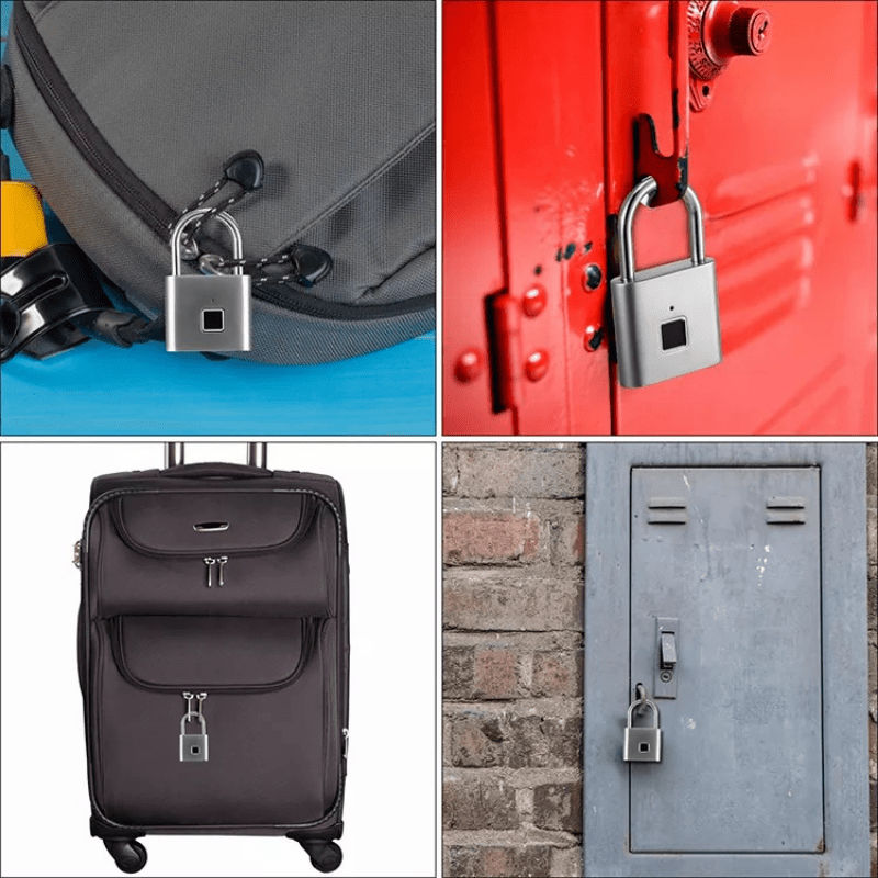 Mini Smart Fingerprint Padlock Waterproof Security Antitheft Keyless USB Rechargeable Suitcase Luggage Backbag Door Lock
