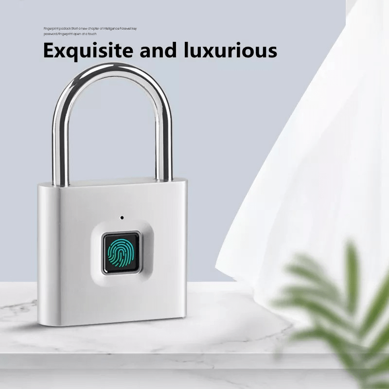 Mini Smart Fingerprint Padlock Waterproof Security Antitheft Keyless USB Rechargeable Suitcase Luggage Backbag Door Lock