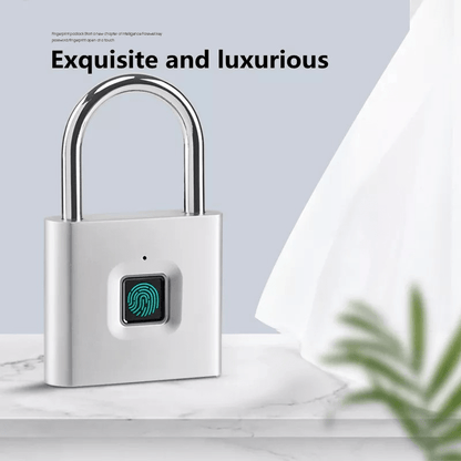 Mini Smart Fingerprint Padlock Waterproof Security Antitheft Keyless USB Rechargeable Suitcase Luggage Backbag Door Lock