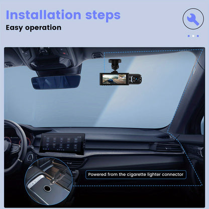 Podofo 2025 Latest 1080P Dual Dash Cam for Cars - Front & Inside Camera with 32GB Card, 8.03cm IPS Screen, IR Night Vision, 170° Wide Angle, Loop Recording, G-Sensor, Motion Detection, 24H Parking Mode - Perfect New Car, Hol