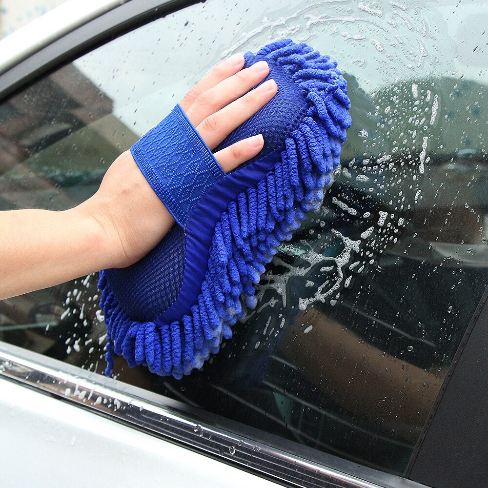 Microfiber Car Wash Sponge - Handheld Cleaning Brush for Auto, Motorcycle, and Home Use - Soft, Durable, and Easy to Use Grooming Tool, Vehicle Washing | Soft Cleaning Sponge | Durable Wash Mitt, Car Wash Sponges, Without Bat