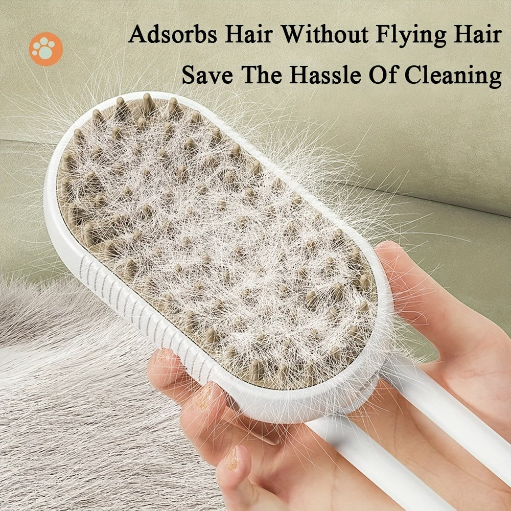 Steamy Cat Brush, 3 In 1 Cat Steamy Brush