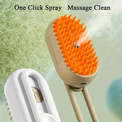 Steamy Cat Brush, 3 In 1 Cat Steamy Brush
