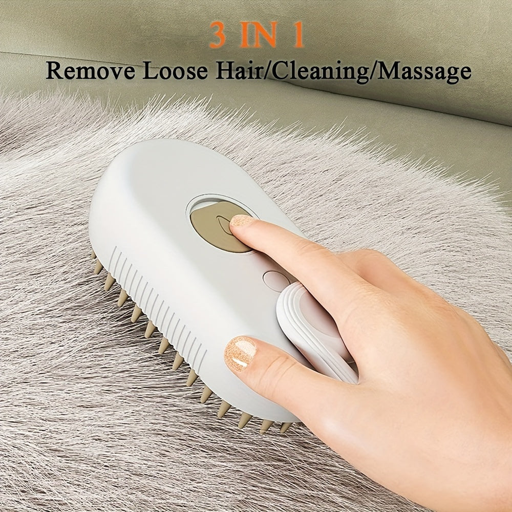 Steamy Cat Brush, 3 In 1 Cat Steamy Brush
