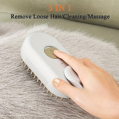 Steamy Cat Brush, 3 In 1 Cat Steamy Brush
