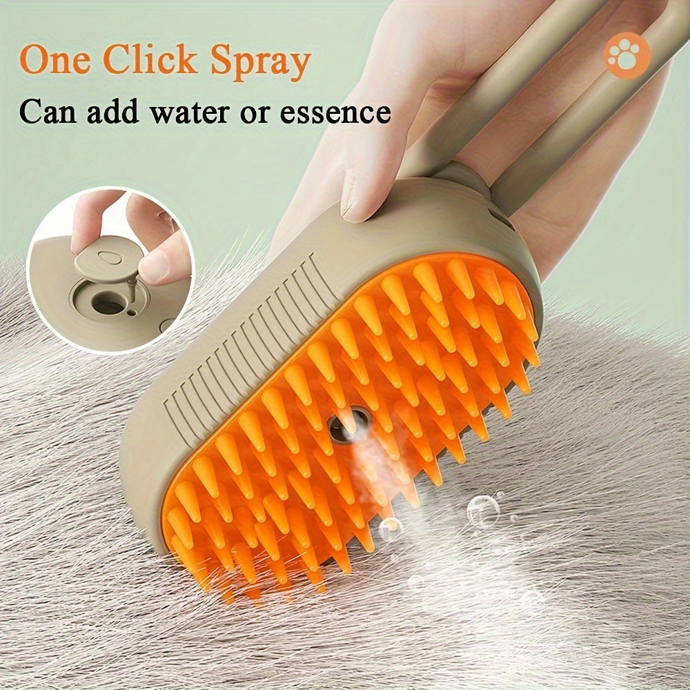 Steamy Cat Brush, 3 In 1 Cat Steamy Brush