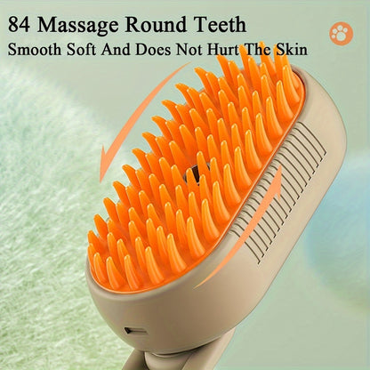 Steamy Cat Brush, 3 In 1 Cat Steamy Brush