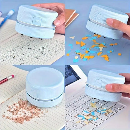 1pc Desk Vacuum, Mini Cute Desktop Vacuum Cleaner, Desk Vacuum Cleaner Mini, Desktop Vacuum Cleaner, Mini Table Dust Sweeper Energy Saving, Design For Keyboard/Home/School/Office