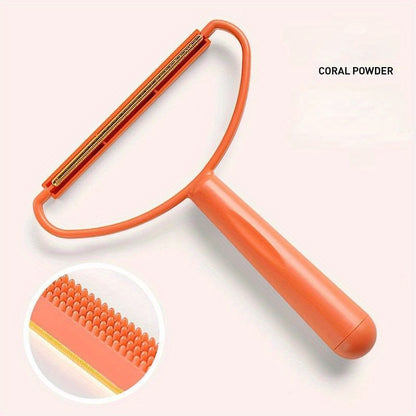 Dual-Purpose Hair Scraper And Lint Remover, Pet Hair Cleaning Brush for Interior Decoration, Double-Sided Fabric Shaver with Ergonomic Handle RV Cleaners, RV Cleaning Tool