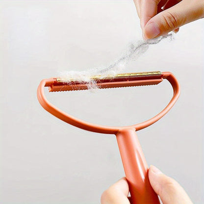 Dual-Purpose Hair Scraper And Lint Remover, Pet Hair Cleaning Brush for Interior Decoration, Double-Sided Fabric Shaver with Ergonomic Handle RV Cleaners, RV Cleaning Tool