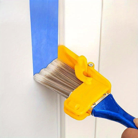 1 Pc Edging Color Separation Paint Brush: Portable, Durable, and Lightweight DIY Tool for Framing Walls, Ceiling Edges, and Decorations - Tough, Wooden Handle, and Pig Bristle