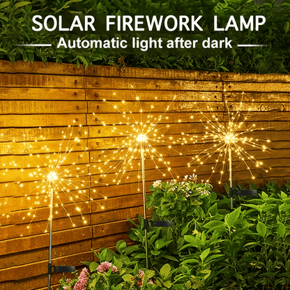 FACHOI Solar Garden Lights, 420LED Firework Design, 8 Lighting Modes,, Intelligent Sensor Switch, Outdoor Decor for Patio, Walkway, Pathway, Party, Wedding - 360/200/60 LED Options, Solar Powered Lighting, Outdoor Lighting |