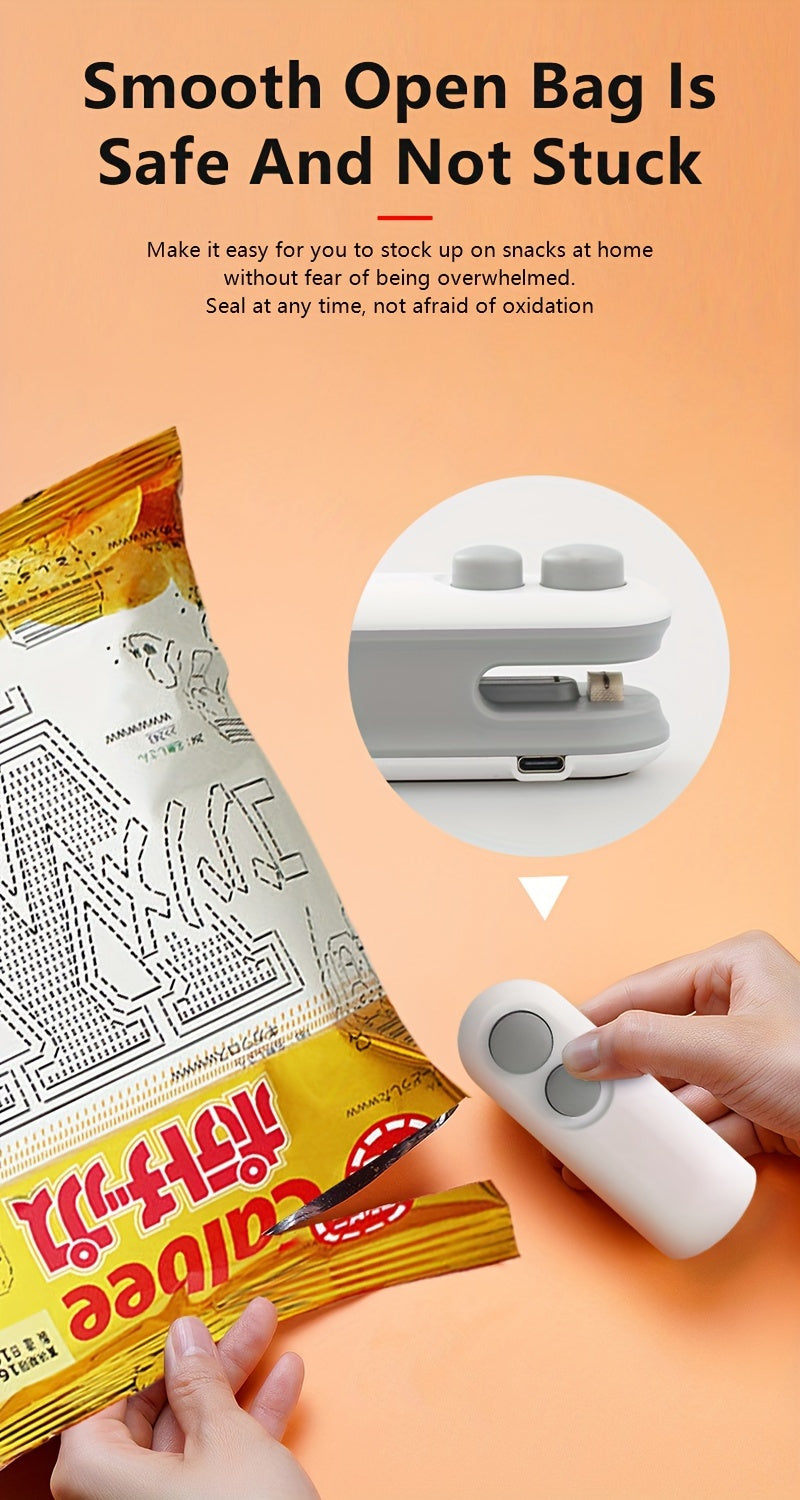 USB Rechargeable 2-in-1 Mini Heat Sealer & Snack Bag Machine