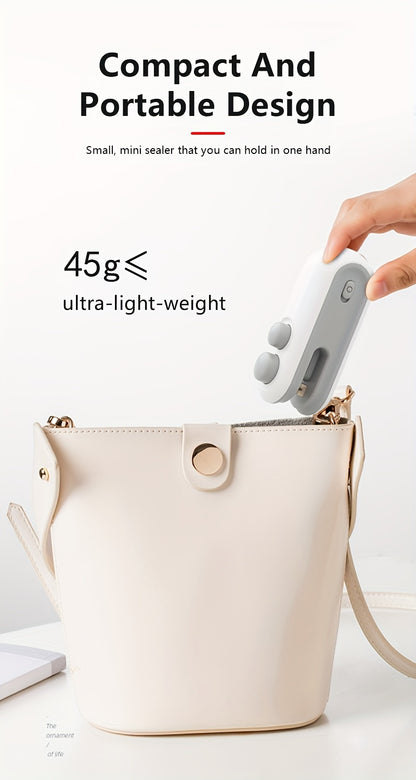 USB Rechargeable 2-in-1 Mini Heat Sealer & Snack Bag Machine