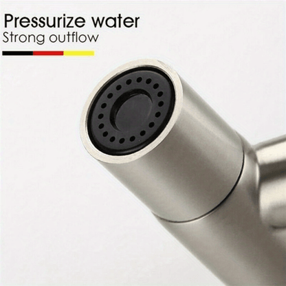 1pc High-Pressure Stainless Steel Handheld Shower Head, Wall-Mounted, Brushed Finish, Adjustable Spray Nozzle for Bathroom & Toilet Upgrade, Durable & Sleek Design