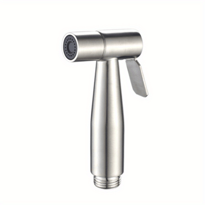 1pc High-Pressure Stainless Steel Handheld Shower Head, Wall-Mounted, Brushed Finish, Adjustable Spray Nozzle for Bathroom & Toilet Upgrade, Durable & Sleek Design
