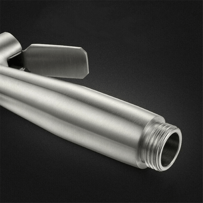 1pc High-Pressure Stainless Steel Handheld Shower Head, Wall-Mounted, Brushed Finish, Adjustable Spray Nozzle for Bathroom & Toilet Upgrade, Durable & Sleek Design