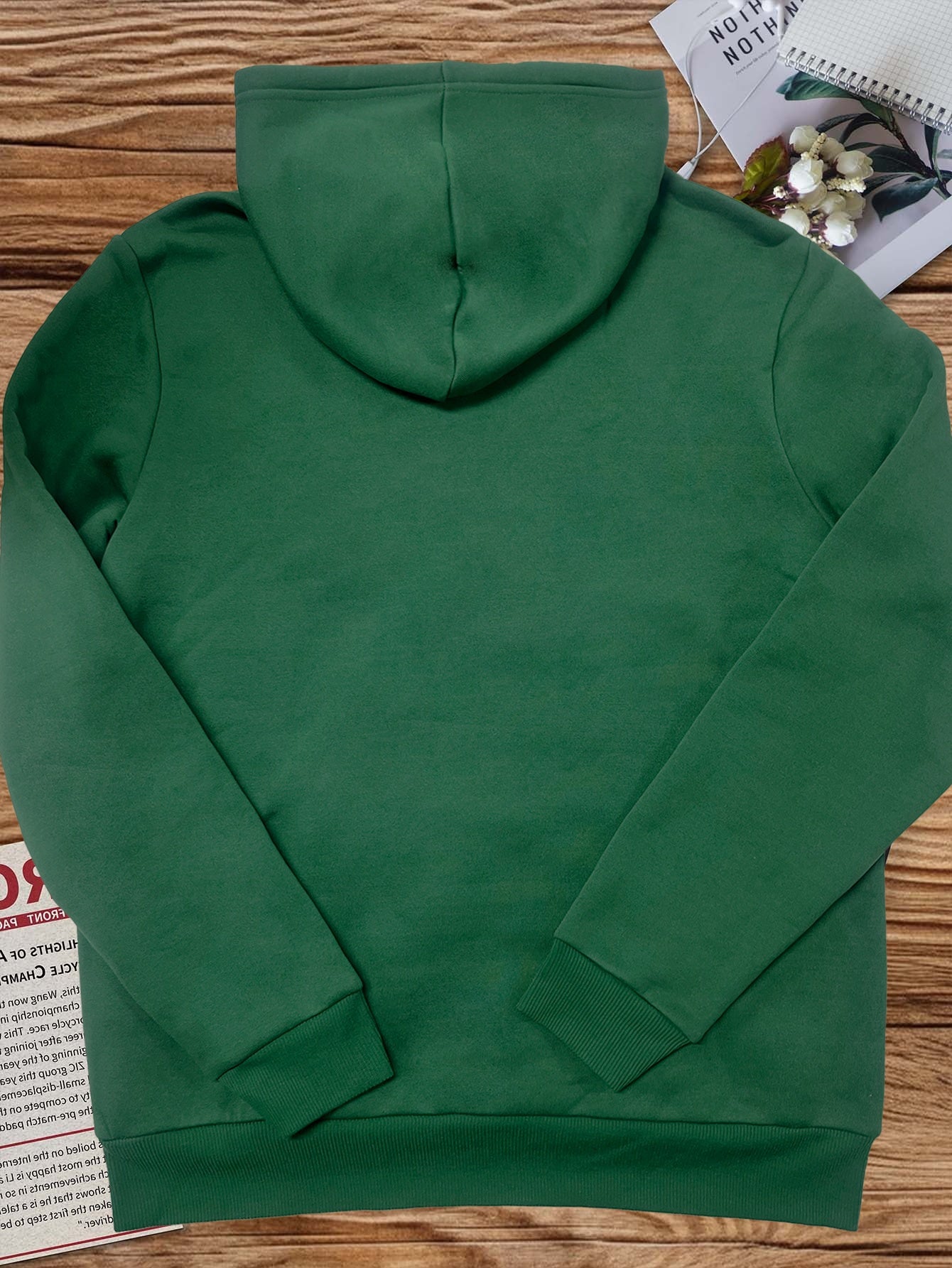 Men's ILLYRIAN TRAINING CAMP Hoodie - Cozy Fleece Sweatshirt with Mountain & Stars Print, Green Casual Pullover for Fall/Winter, Loose Fit, Machine Washable