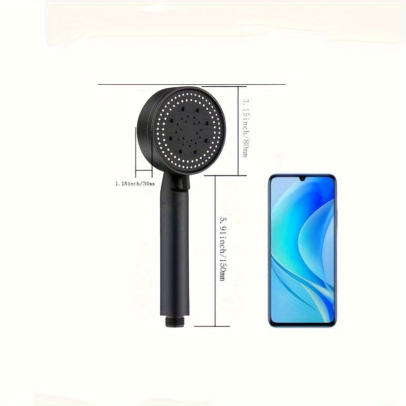 1pc Adjustable Shower Head with 5 Spray Modes (Rain, Massage, Spray), High-Pressure Durable Plastic Hanging Showerhead, 7.62 cm Oval Bathroom Shower Accessory for Modern Bathrooms, Shower Accessories, Sleek Design, Multimode
