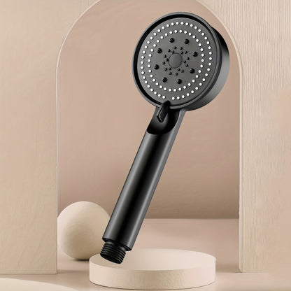 1pc Adjustable Shower Head with 5 Spray Modes (Rain, Massage, Spray), High-Pressure Durable Plastic Hanging Showerhead, 7.62 cm Oval Bathroom Shower Accessory for Modern Bathrooms, Shower Accessories, Sleek Design, Multimode